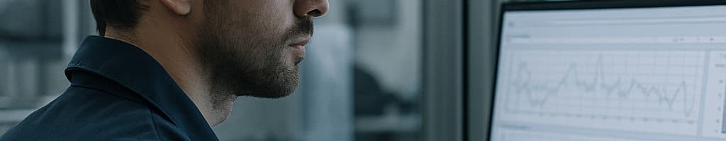 Control chart showing process signal versus random variation